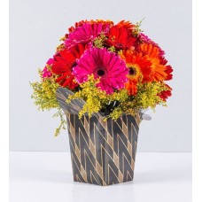 Arrangement Of Pink And Orange Gerberas