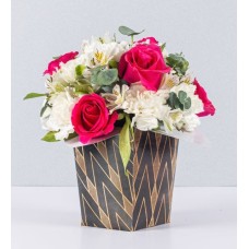 Sweet Arrangement Roses And White Details