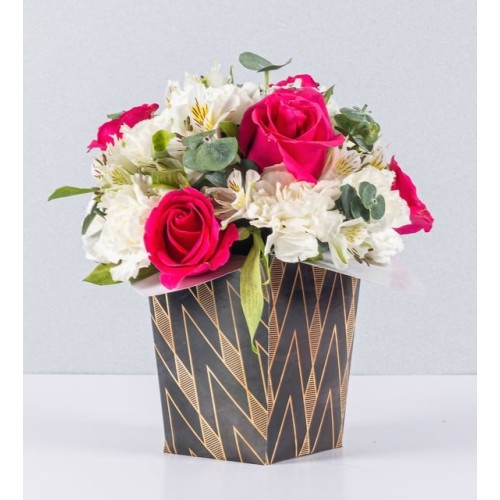 Sweet Arrangement Roses And White Details