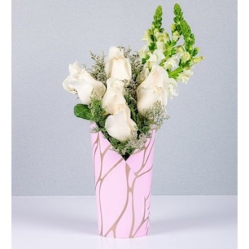 Deco Box White Rose and Dogs