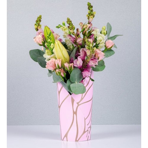 Pink Deco Box Lily And Mini Pink Dogs