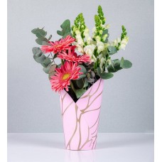 Deco Box Pink Gerbera And Perritos