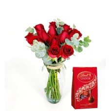 12 Pink Red And Lindt 120G