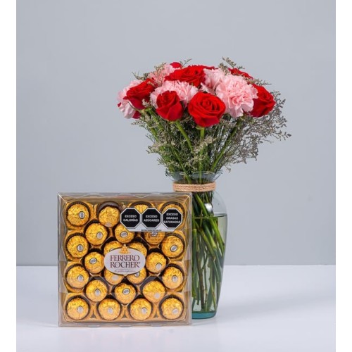 Red Rosa, Carnations And Ferrero 24
