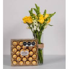 Yellow Roses And Perritos With Ferrero 24