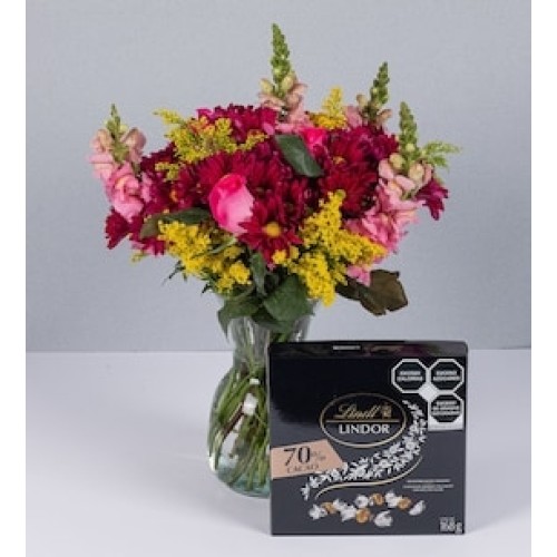 Autumn Mixed Arrangement with Lindt Bitters