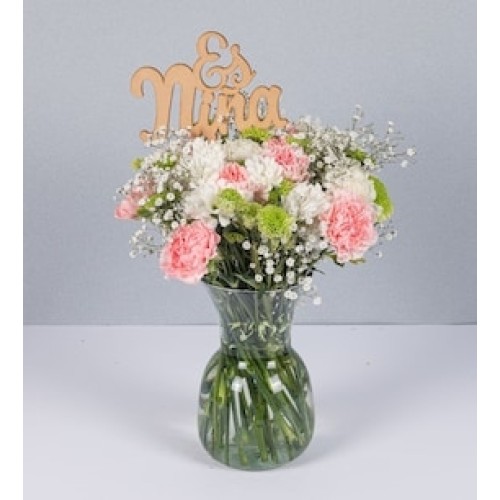 Arrangement of Carnations Pick is Girl
