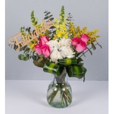 Spring Mix Arrangement with Pick Congratulations