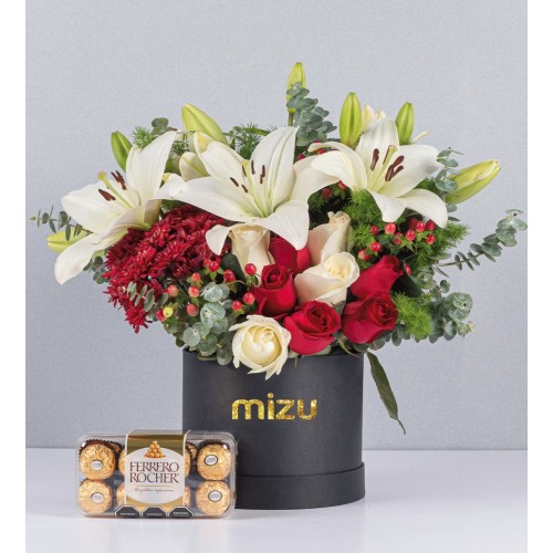 Red and White Supreme Box with Ferrero