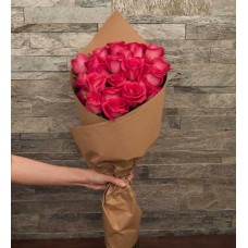 24 Topaz Roses In Bouquet