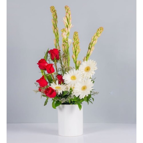 Gerberas, Roses And Tuberoses