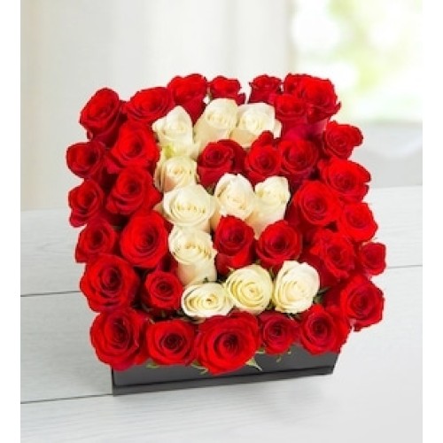 Personalized Letter in Red Roses