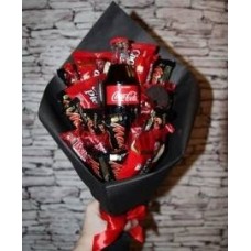 Candy Bouquet with Cola in Black