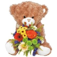 Teddy Bear with Flowers