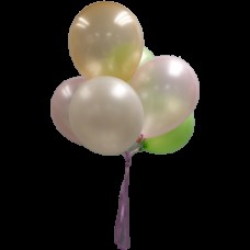 Assorted Helium Latex Balloons x 6