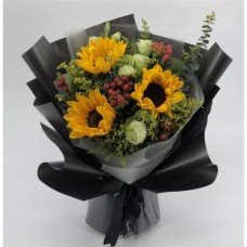 3pcs Sun Flowers Bouquet Valentines Day (Standard)
