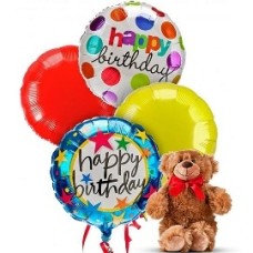 Soft Bear & Birthday Balloons