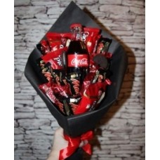 Candy Bouquet with Cola in Black