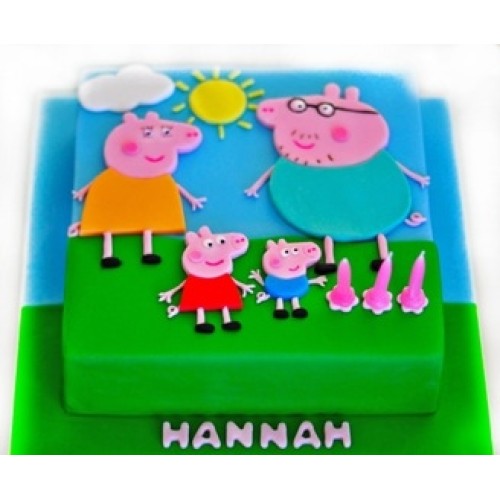 Peppa Pig Family Cake (15 persons / diameter 25 cm)