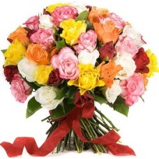 55 Colorful Roses Bouquet