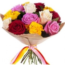 Colorful Emotions (15 Roses)