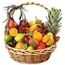 Big Basket Of Various Fruits