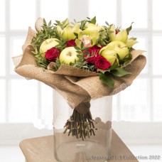 Red Roses & Apples Bouquet