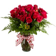 36 roses in vase