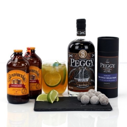 Peggy Dark Rum and Truffles Gift Set