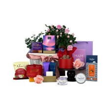 Mothers Day Flowers Scents and Treats Gift Basket