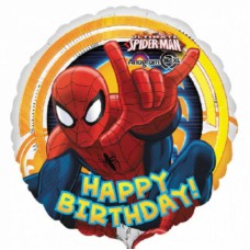 Happy Birthday Spiderman Balloons (Dozen)