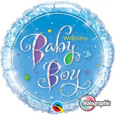 Welcome Boy Balloons (Half-Dozen)