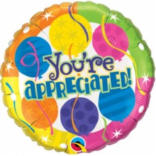 You're Appreciated Balloons (Dozen)