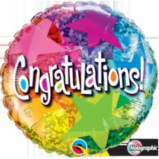 Congratulations Bright Stars Balloons (Dozen)