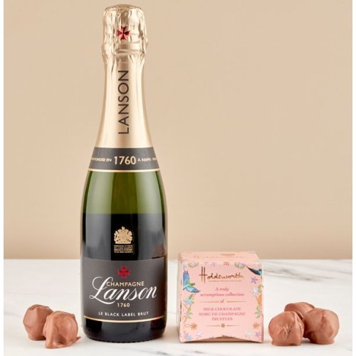Lanson Champagne and Champagne Truffles Gift Set (37.5cl)