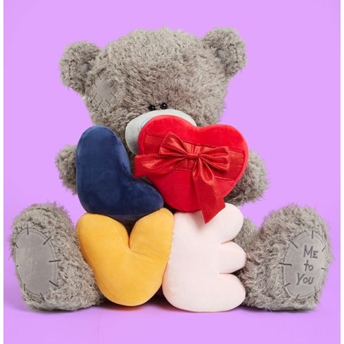 L-O-V-E Large Tatty Teddy Bear