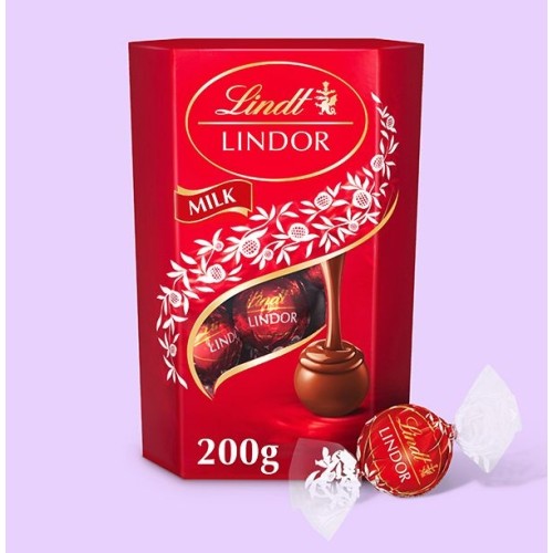 Lindt Lindor Milk Chocolate Truffles Box 200g