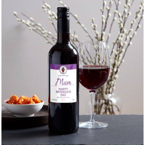Happy Mother's Day Personalised Red Wine