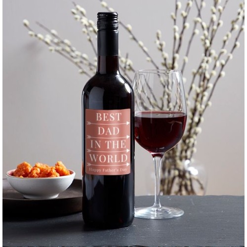 Best Dad In The World Red Wine