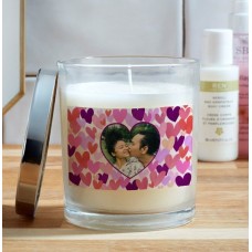 Hearts Photo Upload Candle