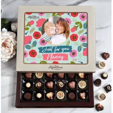 Just for You Nanny Personalised Photo Chocolates - Box of 30