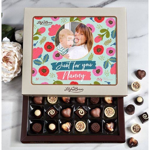 Just for You Nanny Personalised Photo Chocolates - Box of 30
