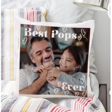 Best Pops Ever Photo Upload Cushion