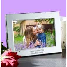 Mother's Day Personalised Metal Photo Frame - Landscape (Hampton 6x8)