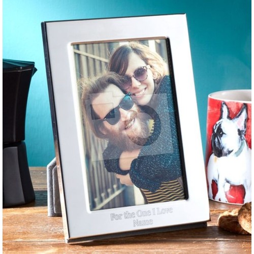 Romantic Personalised Metal Photo Frame - Portrait