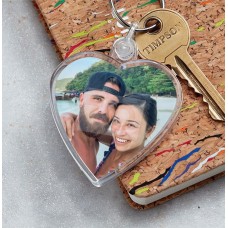 Full Photo Romantic Heart Keyring