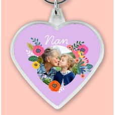 Cancer Research UK Nan Photo Upload Heart Keyring