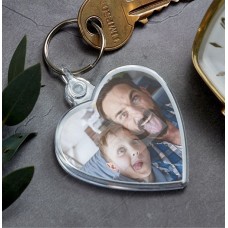 Full Photo Father's Day Heart Keyring