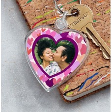 Photo Upload Heart Keyring