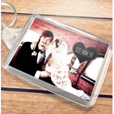 Full Photo with Date Personalised Keyring